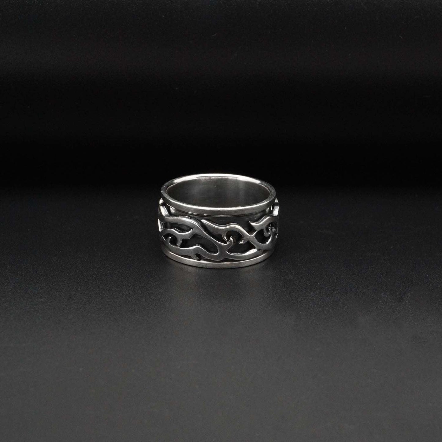 Sterling Silver Tribal Ring Band 10 Kanish