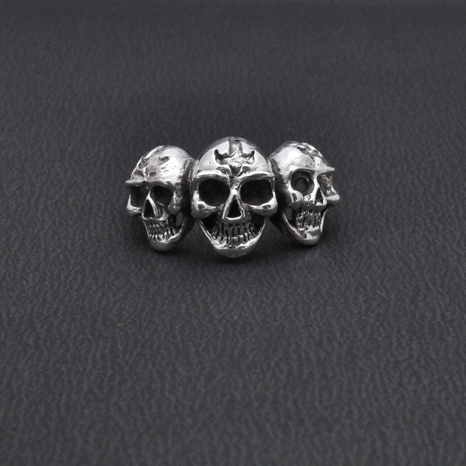 Cluster Skull Silver Ring Size 9 - Kanish