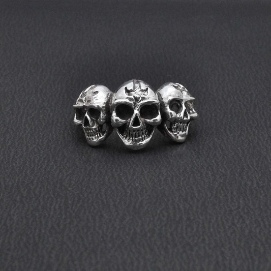 Cluster Skull Silver Ring Size 9 - Kanish