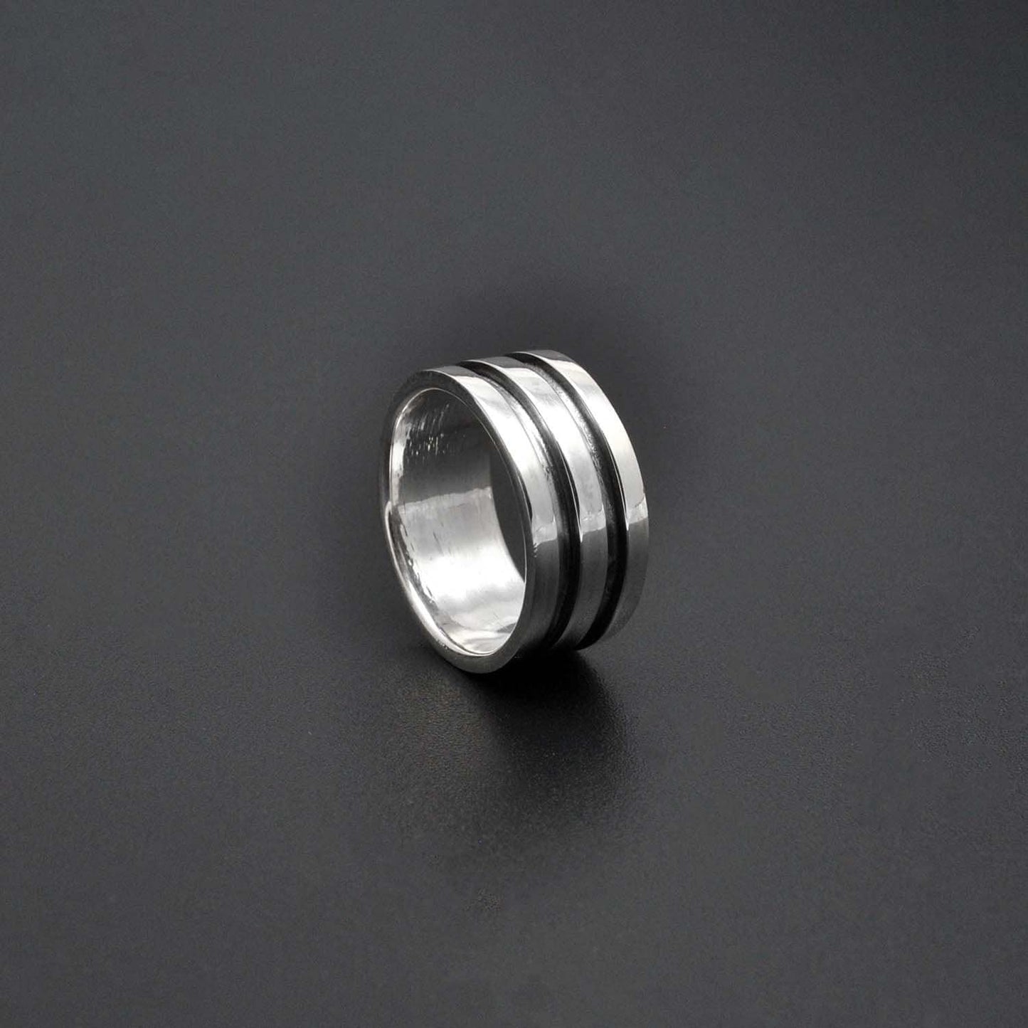 Oxidized Sterling Silver Ring Band Size 6 Kanish