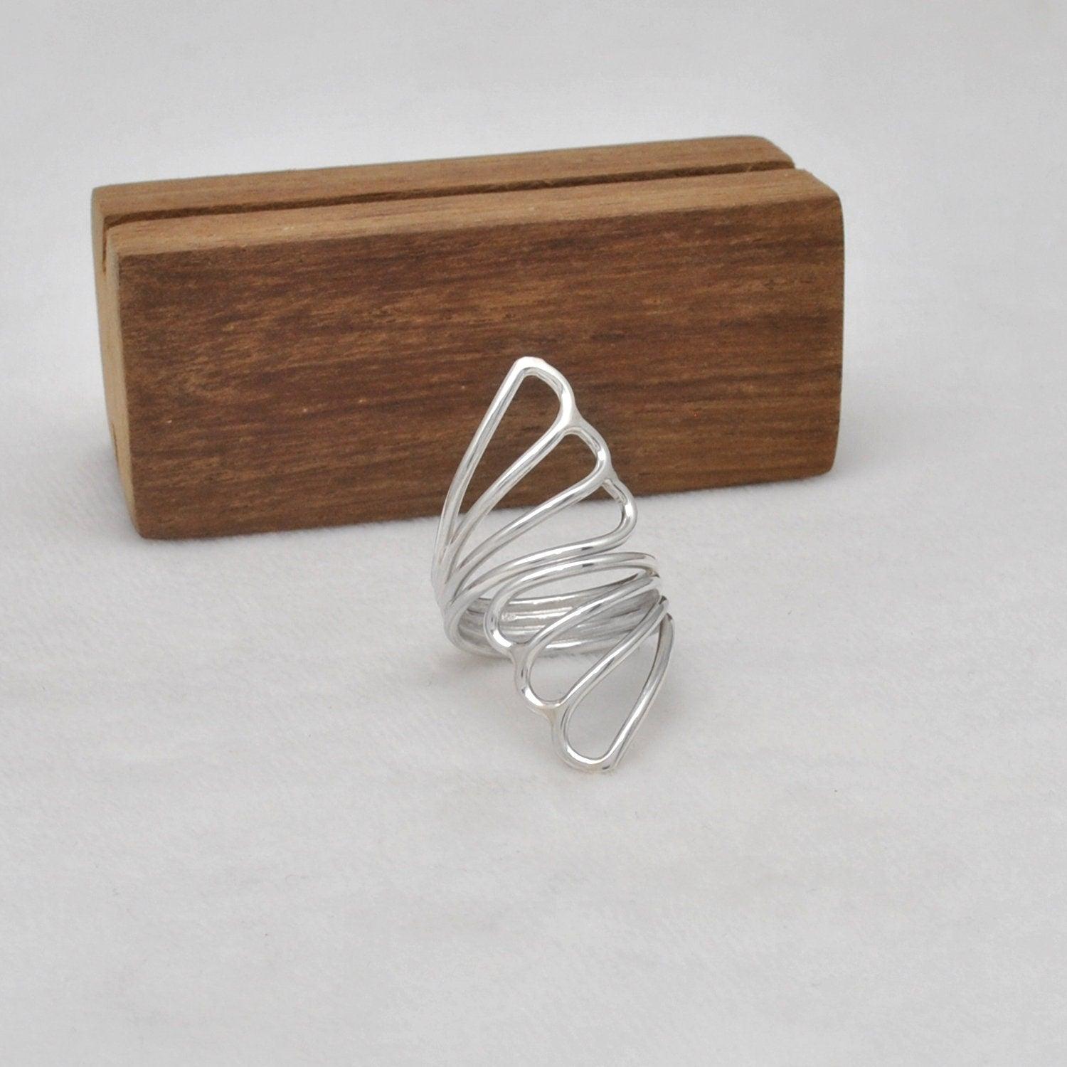 Bypass Silver Arthritis Ring Size 8 Kanish