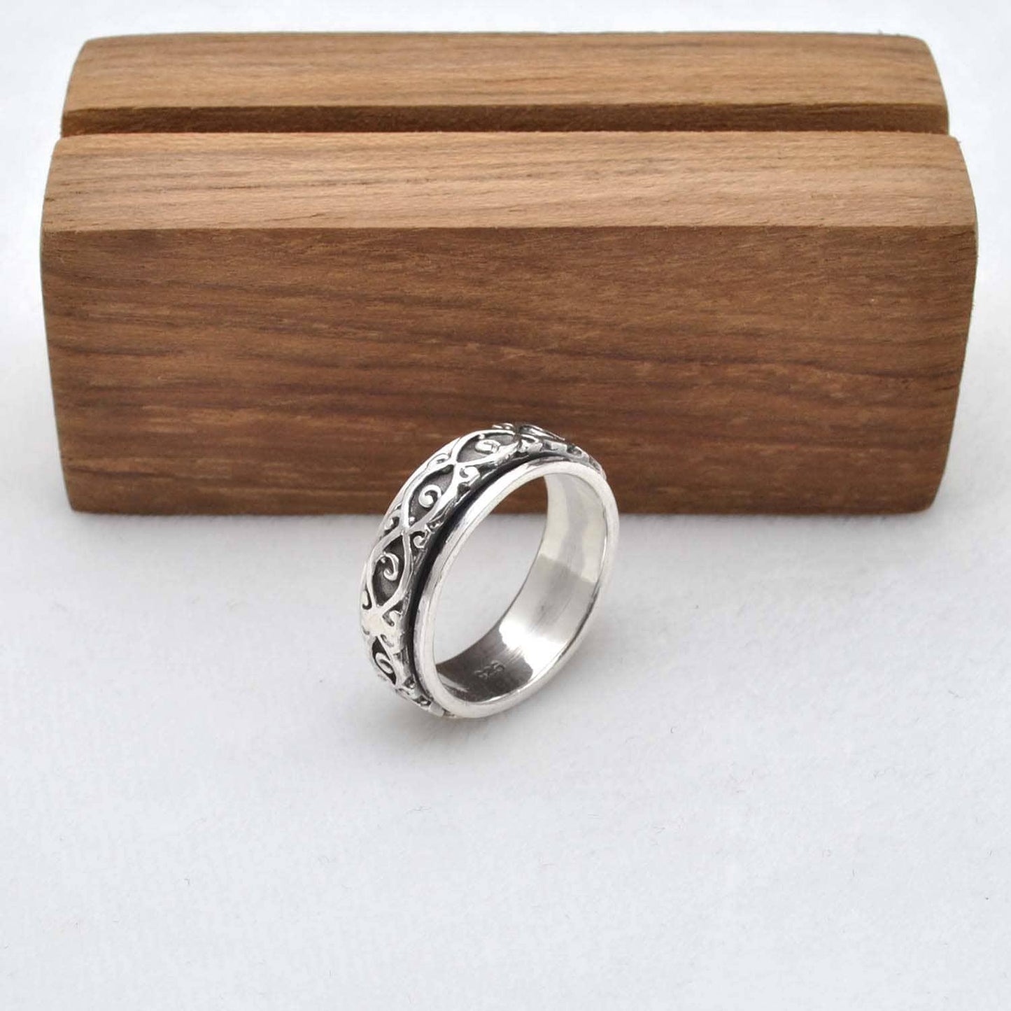 925 Silver Spinner Meditation Thumb Ring Size 9 Kanish