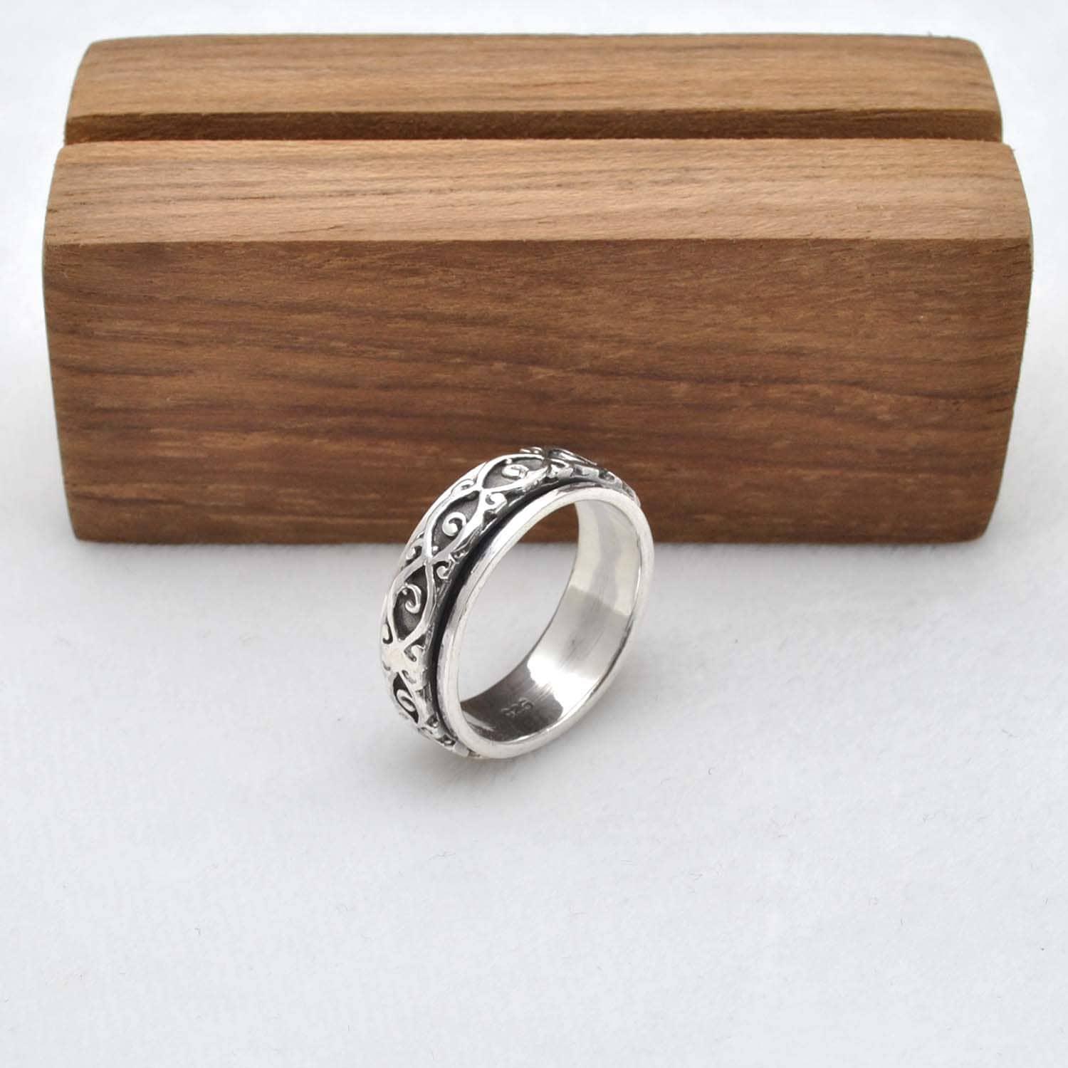 925 Silver Spinner Meditation Thumb Ring Size 9 Kanish
