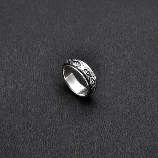 925 Silver Spinner Meditation Thumb Ring Size 9 - Kanish