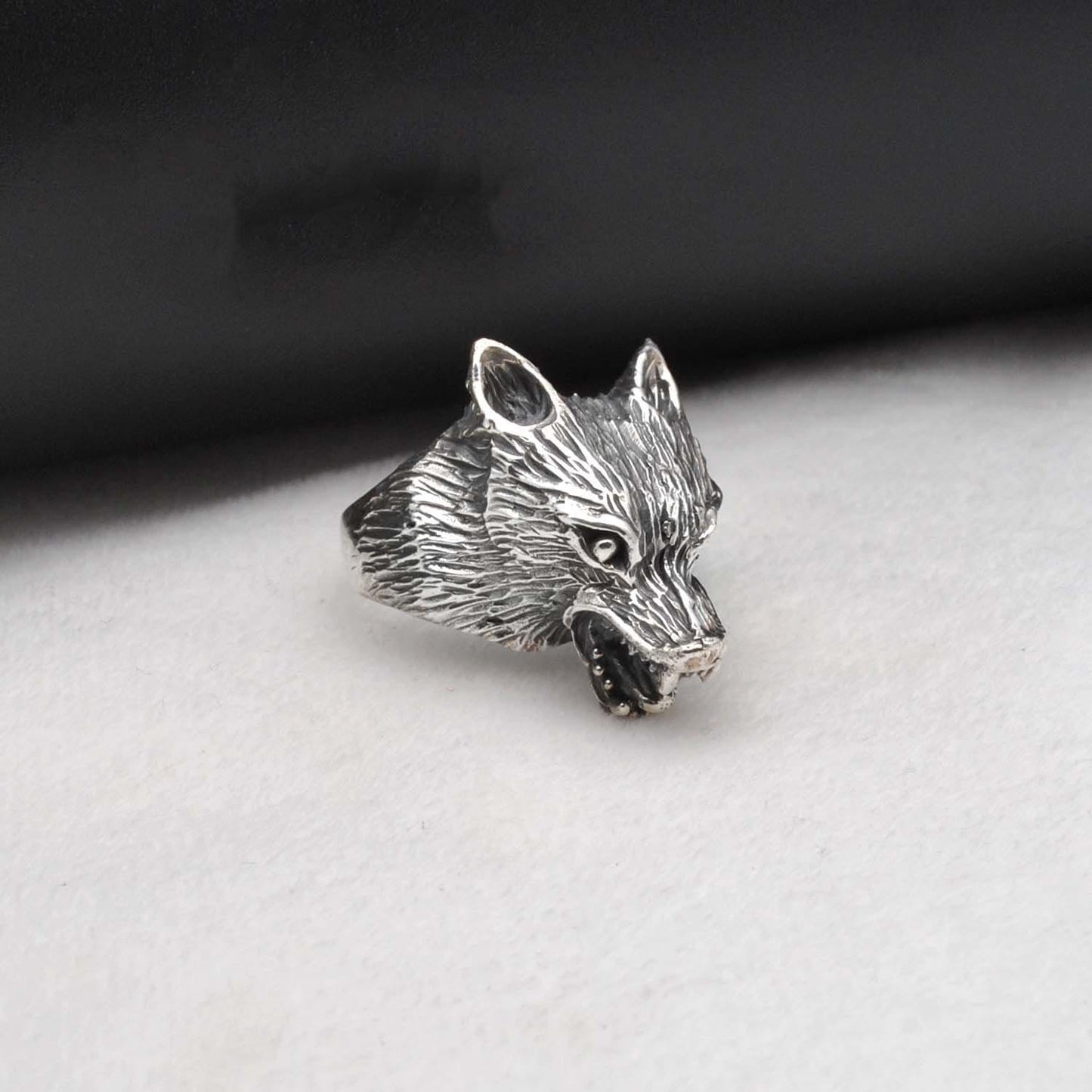 Animal Wolf Silver Ring Size 11 Kanish
