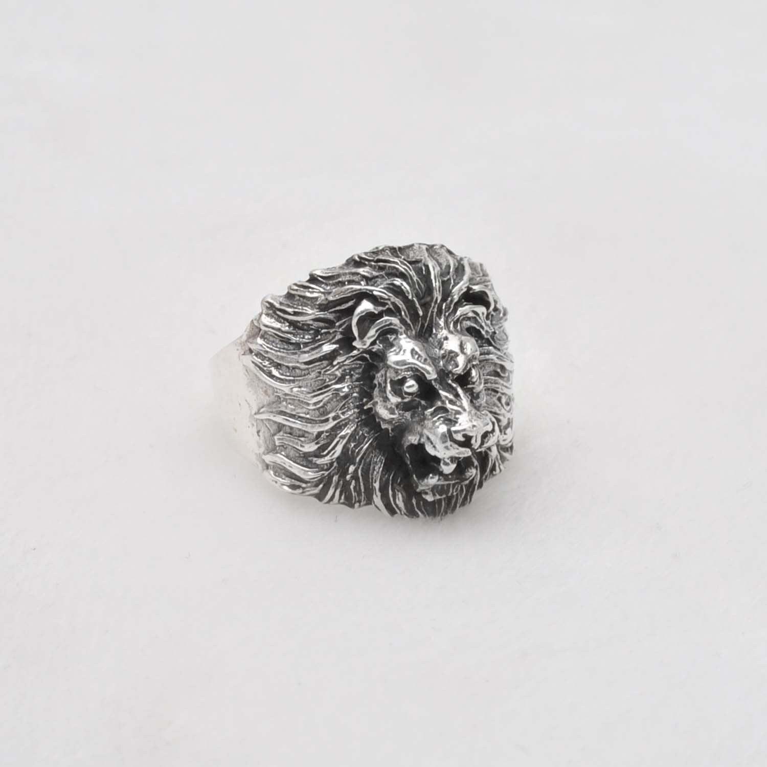 Roaring Lion Silver Ring Size 10 Kanish