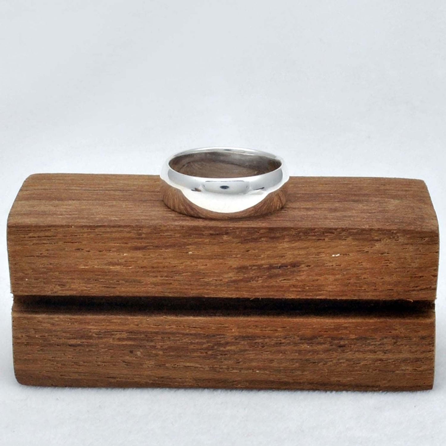 Smooth Plain Sterling Silver Band Ring Size 10 Kanish
