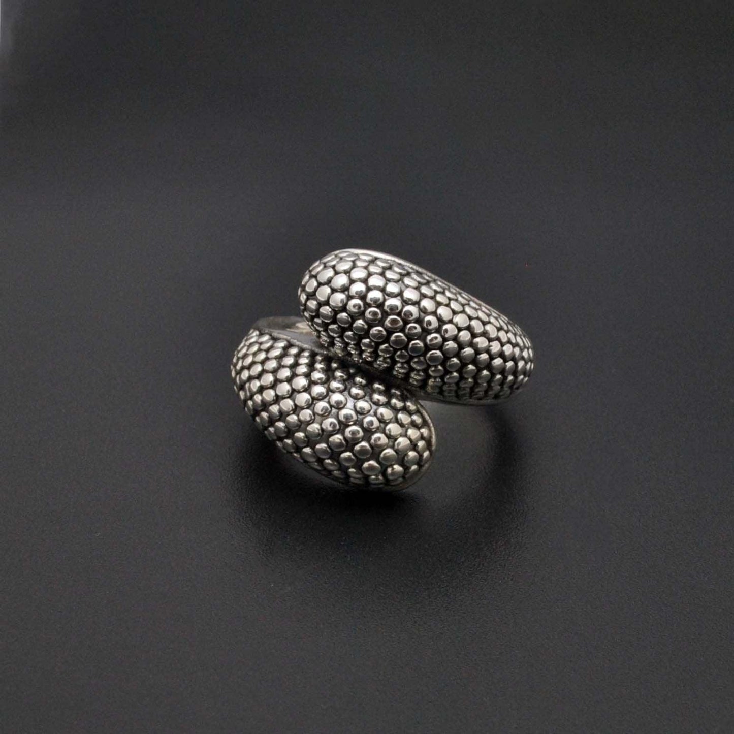 Sterling Silver Bypass Ring Size 8 Kanish