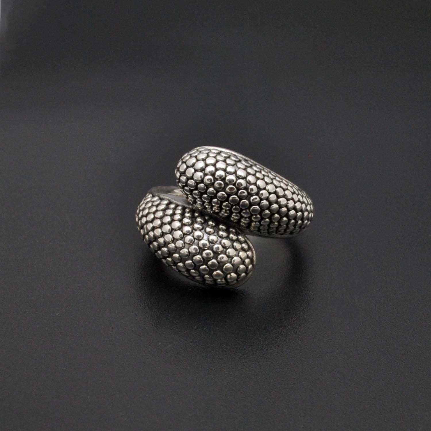 Sterling Silver Bypass Ring Size 8 Kanish