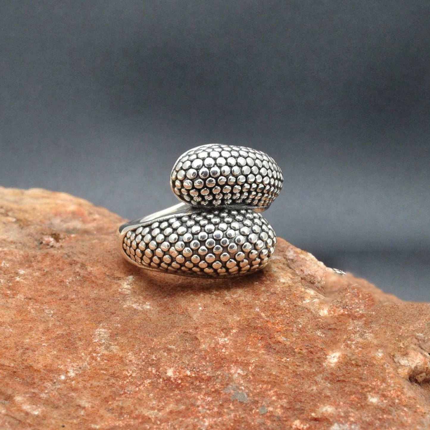 Sterling Silver Bypass Ring Size 8 Kanish