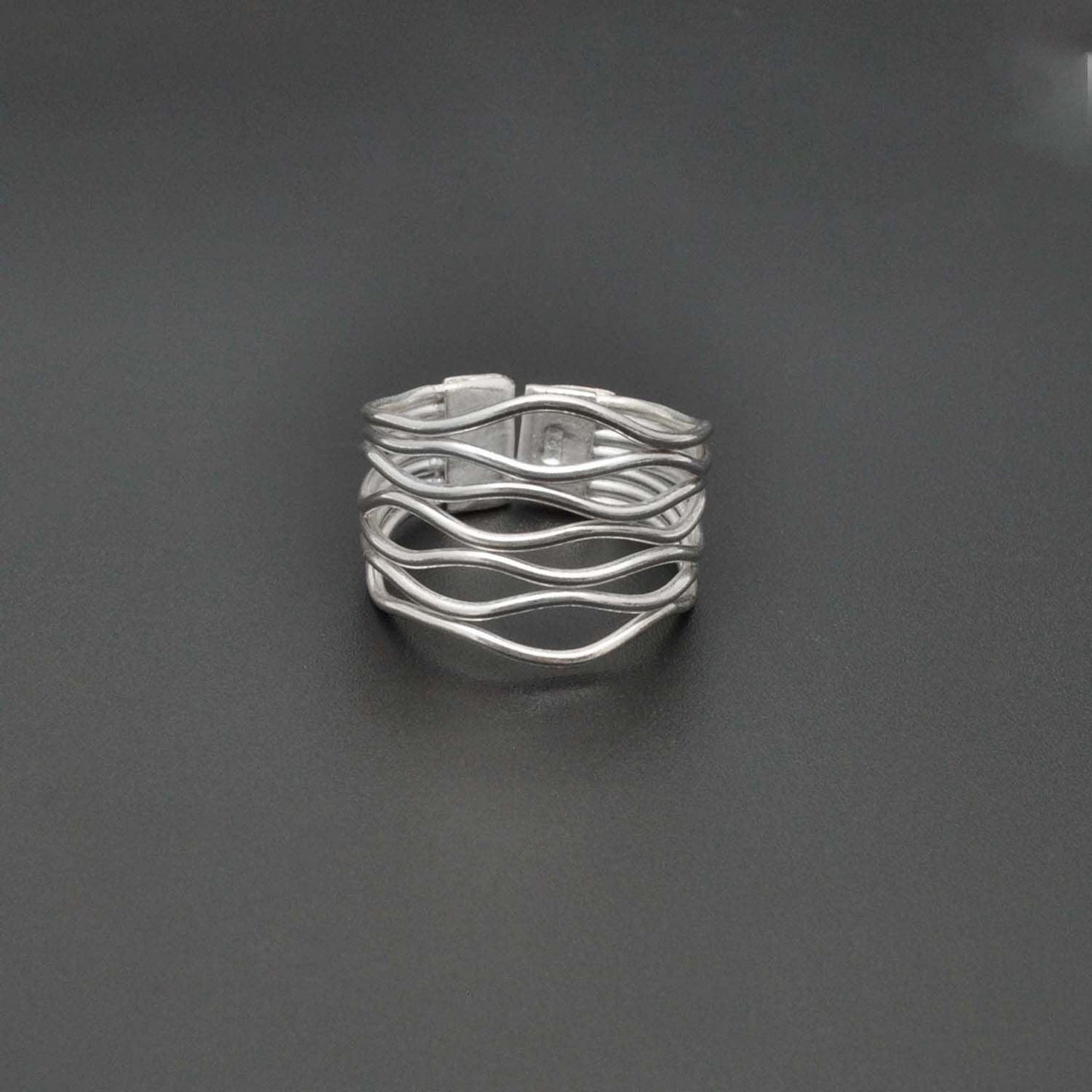 925 Sterling Silver Women Band Ring Size 9 - Kanish