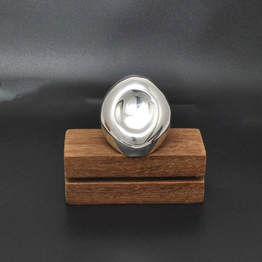 Long contemporary sterling silver ring - Kanish