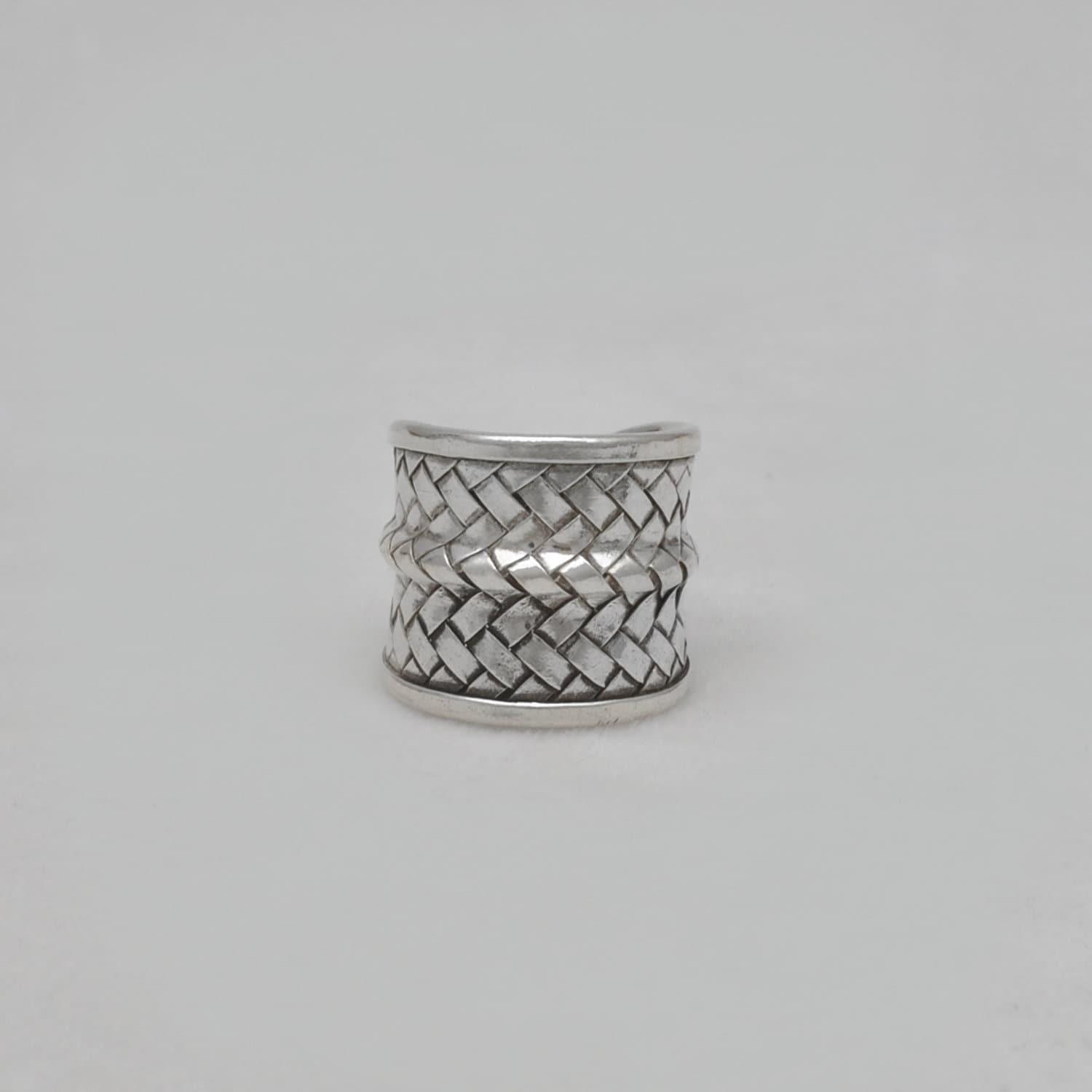 Sterling Silver Braided Ring Size 10 Weave Jewelry - Kanish