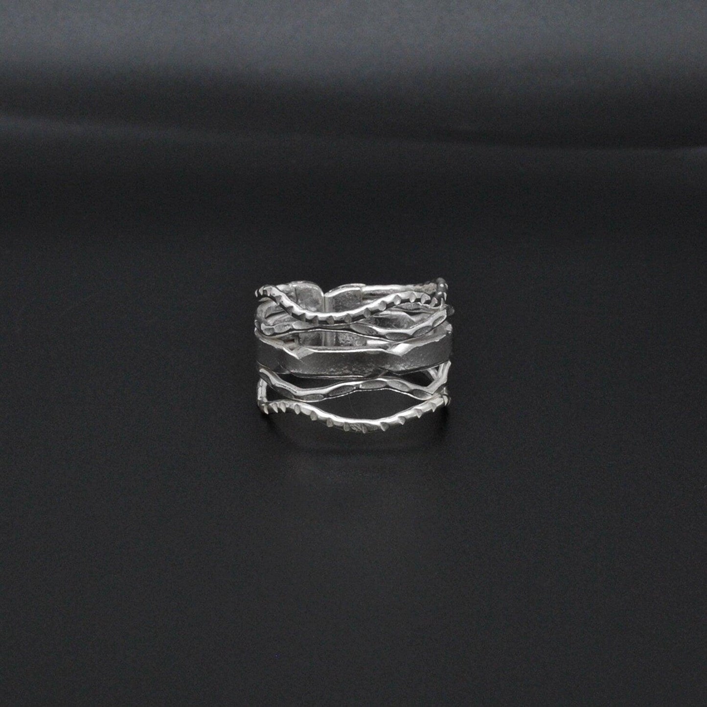 Sterling Silver Ring 10 Adjustable Boho Jewelry Kanish