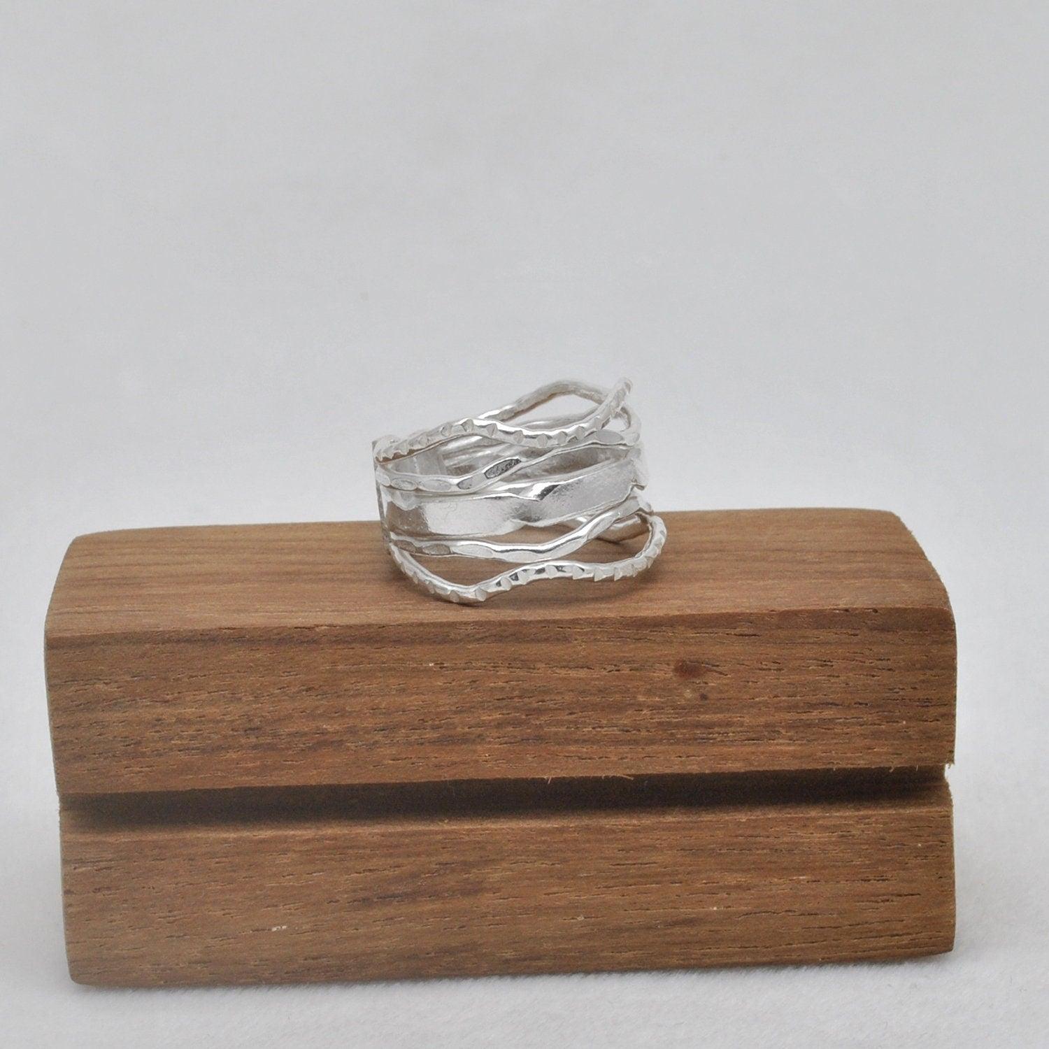 Sterling Silver Ring 10 Adjustable Boho Jewelry Kanish