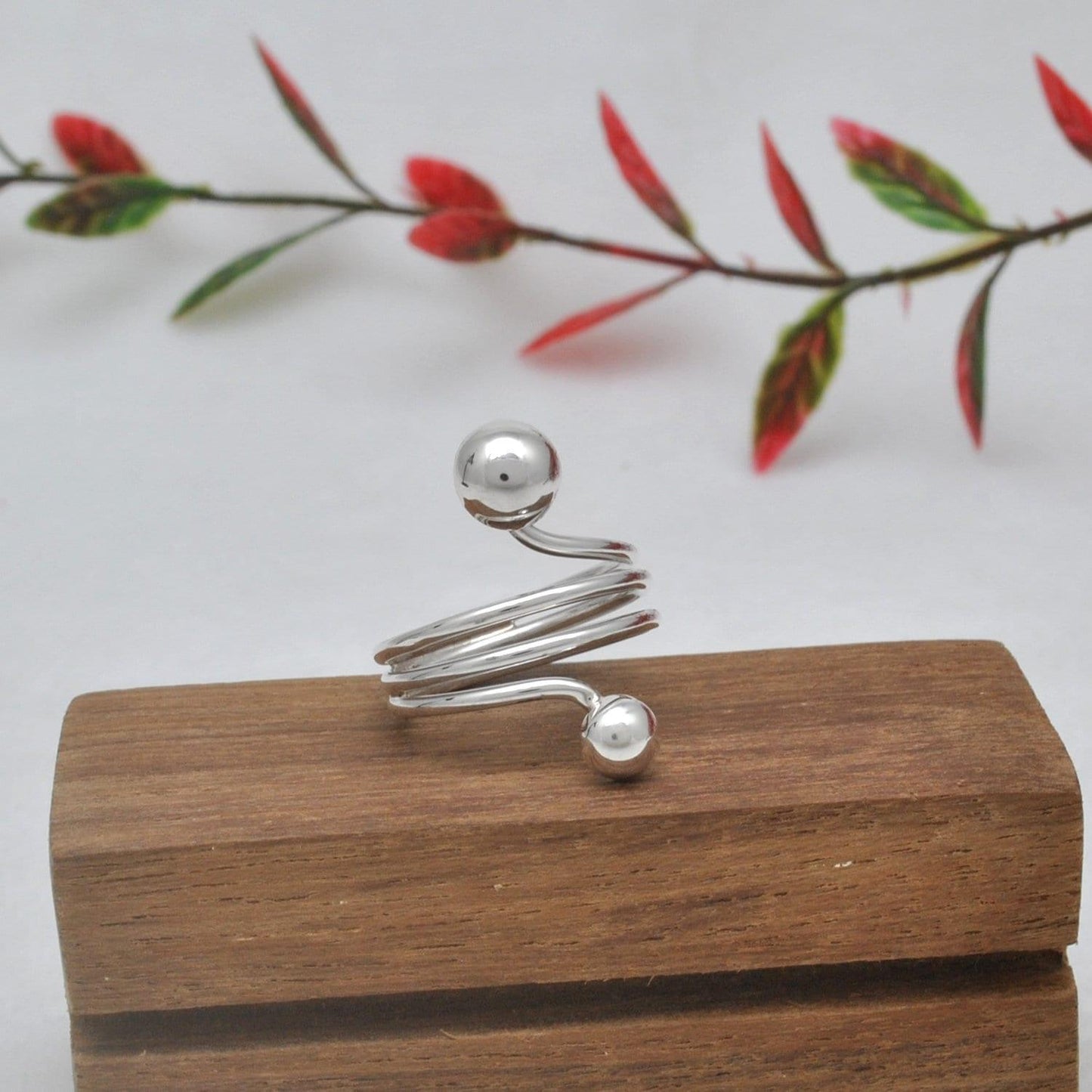 925 Sterling Silver Women Statement Ring Size 8 Kanish