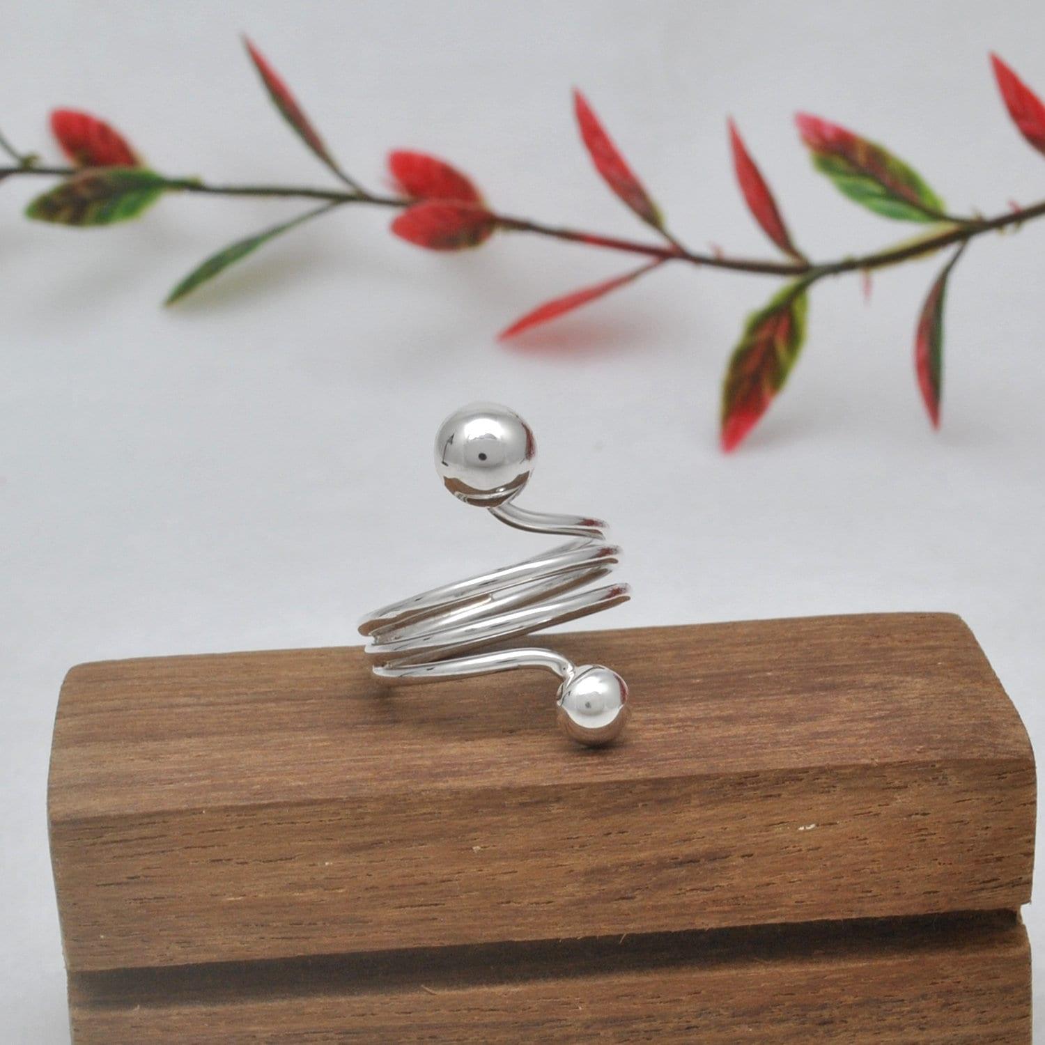 925 Sterling Silver Women Statement Ring Size 8 Kanish