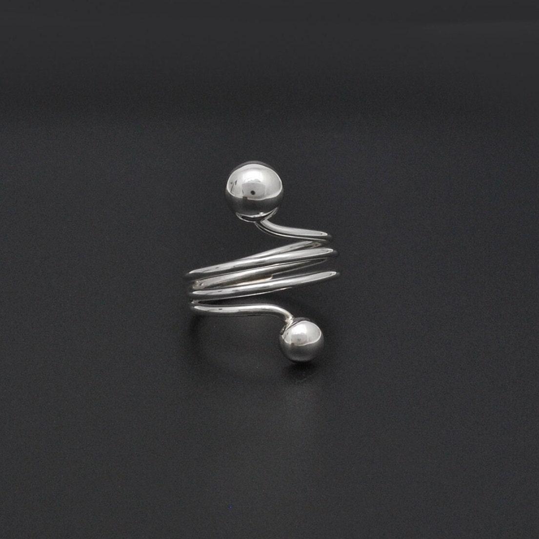 925 Sterling Silver Women Statement Ring Size 8 Kanish