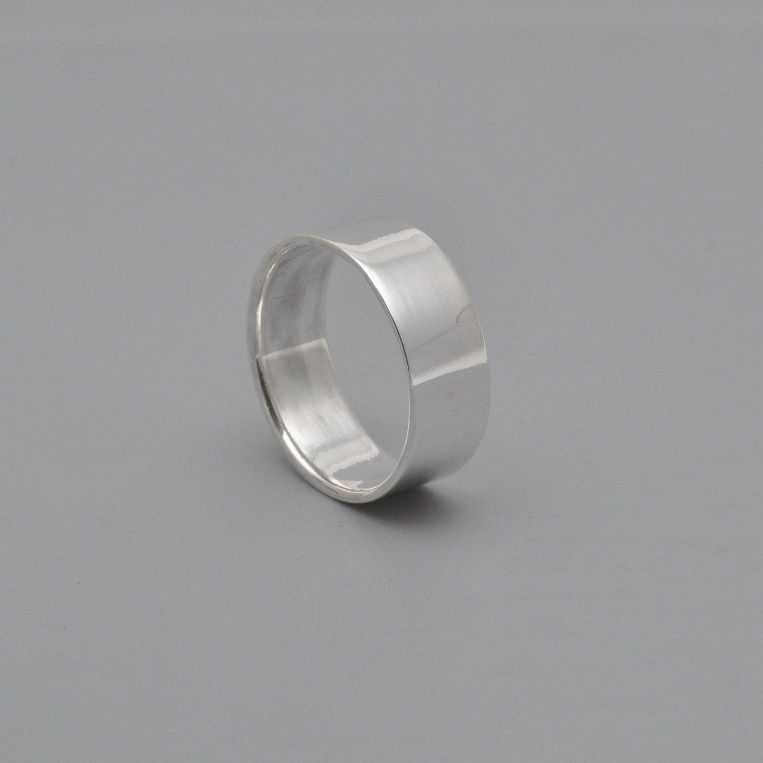 Plain Sterling Silver Band Ring Size 9 Kanish