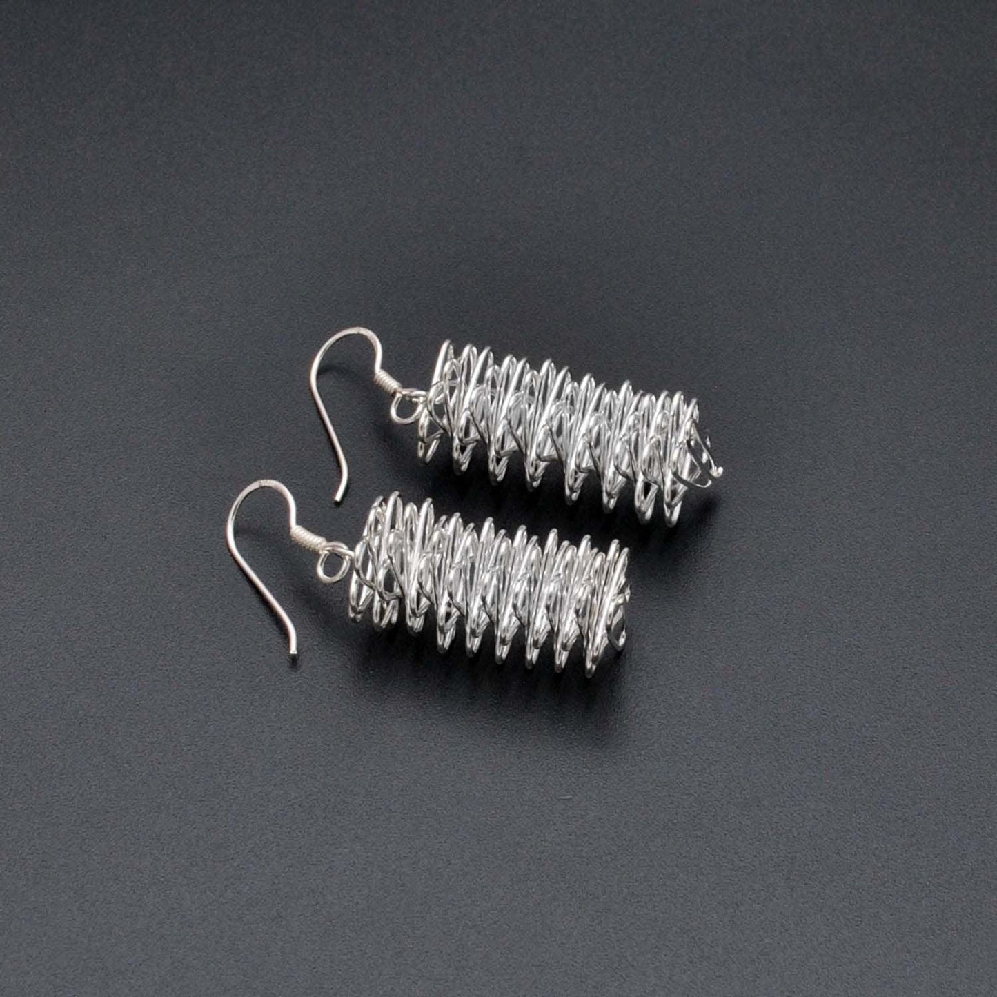 925 SILVER DAZZLING BOUNCY EARRINGS - Kanish