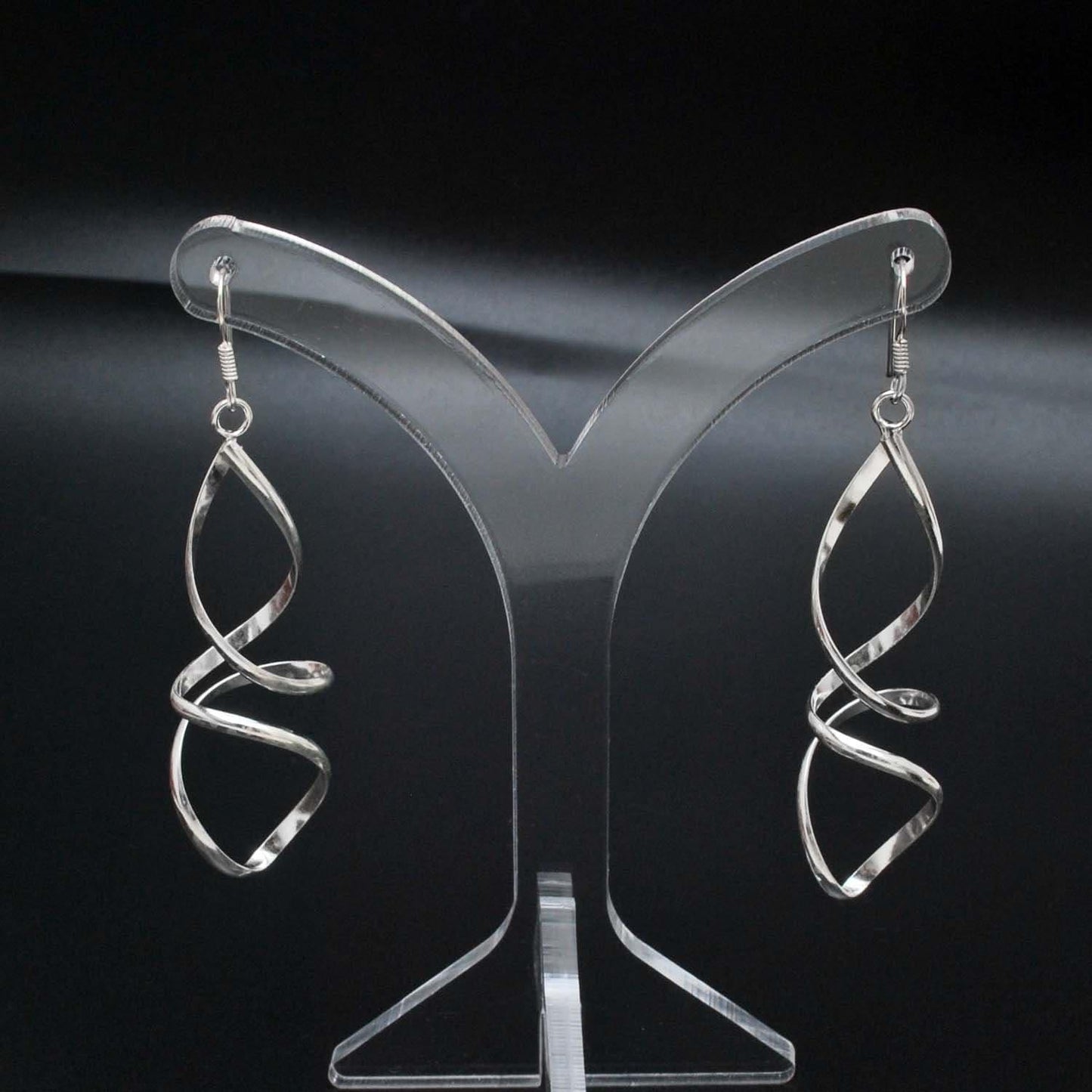 Silver Spiral Drop Dangle Earring Kanish