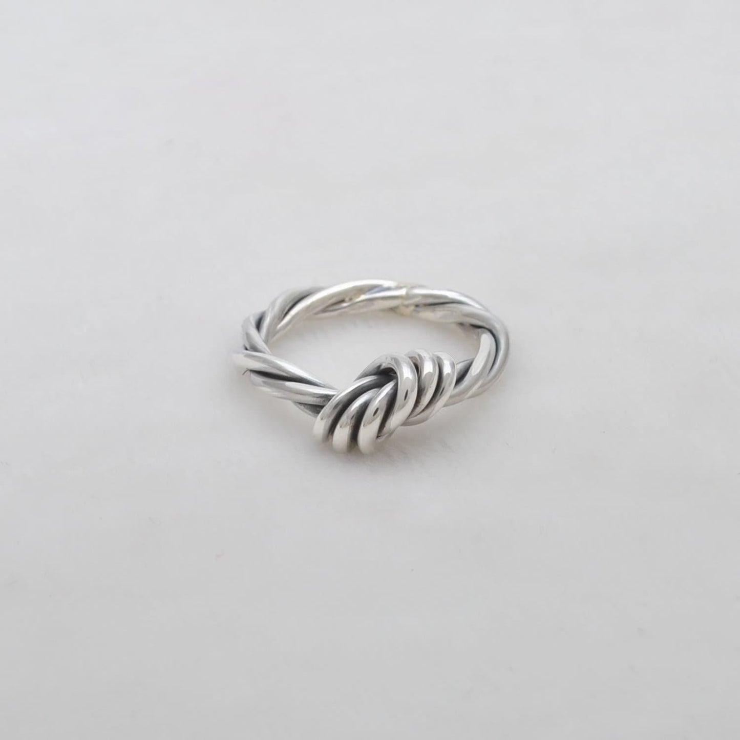 Sterling Silver Knot Ring Size 6.5 Twisted Rope Band Kanish