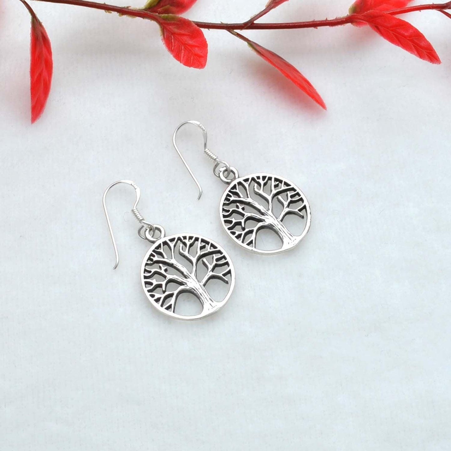 Tree of life silver Dangle Earring Kanish