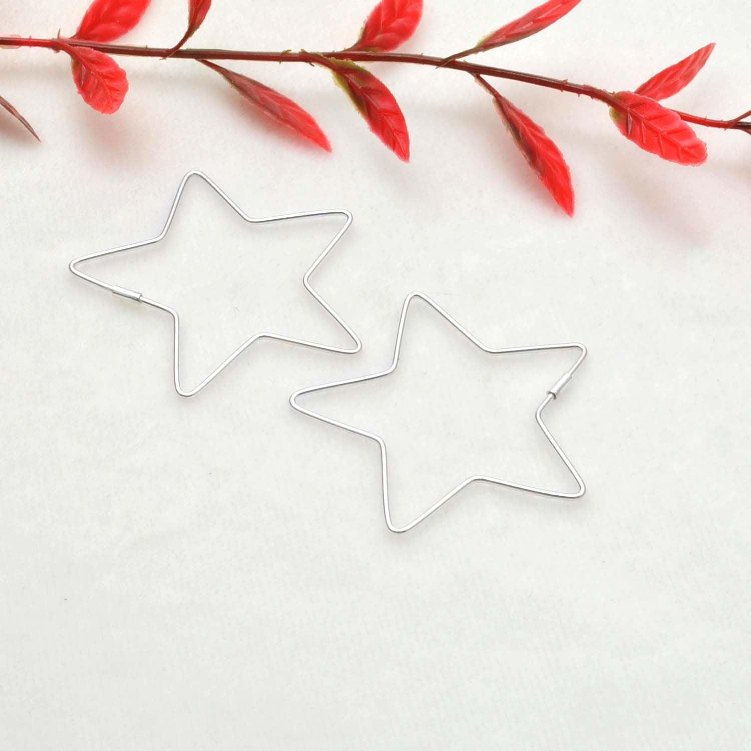 Star Minimalist Sliver Dainty Ear Clips Earrings - Kanish