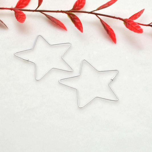 Star Minimalist Sliver Dainty Ear Clips Earrings - Kanish
