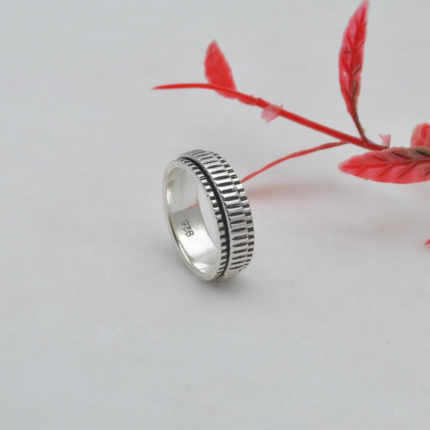 Tibetan Silver Spinner Ring Size 6 Kanish