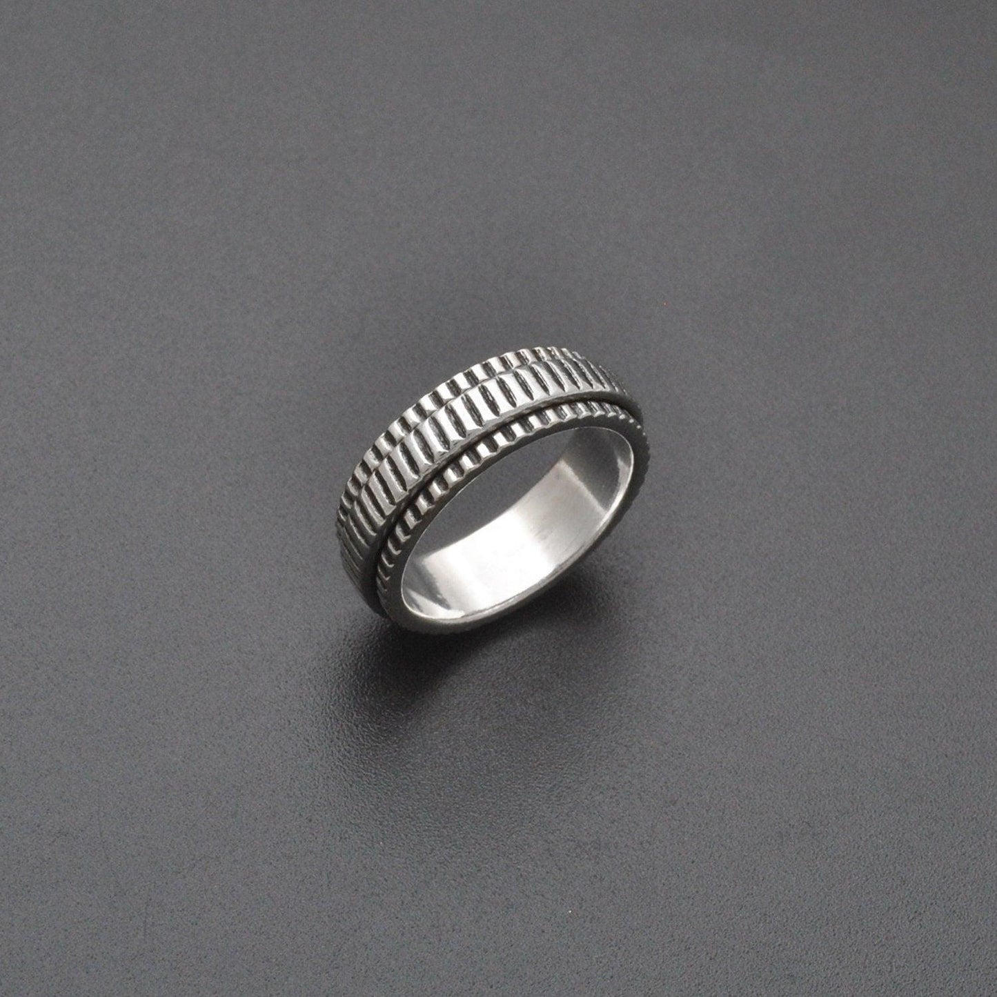 Tibetan Silver Spinner Ring Size 6 Kanish