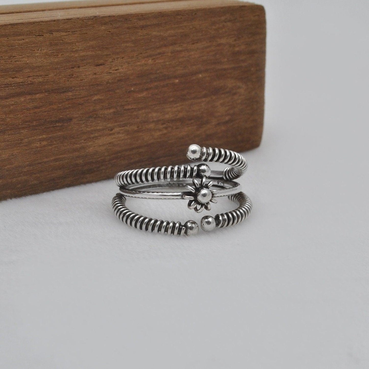 Boho Hippie Silver Ring Size 9 Christmas Gift Kanish