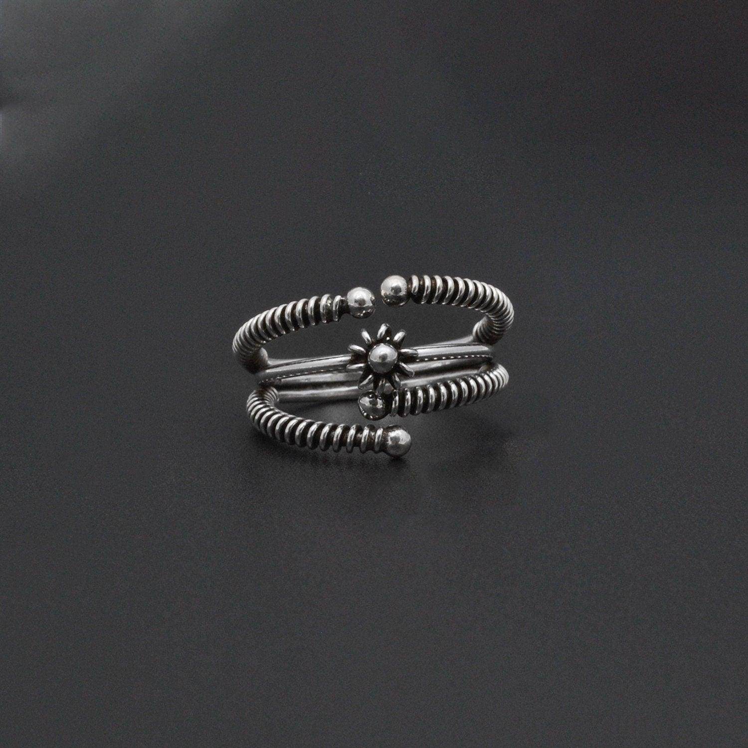 Boho Hippie Silver Ring Size 9 Christmas Gift Kanish