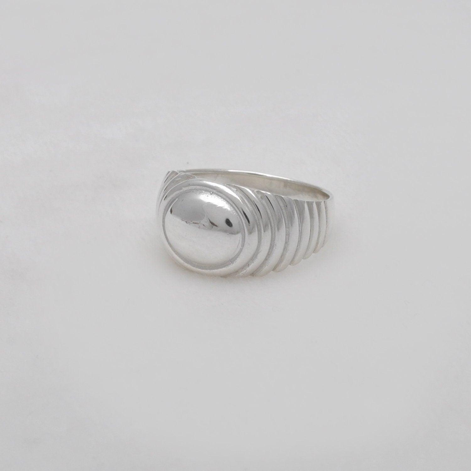 Sterling Silver Signet Men's Ring Size 10.5 Kanish