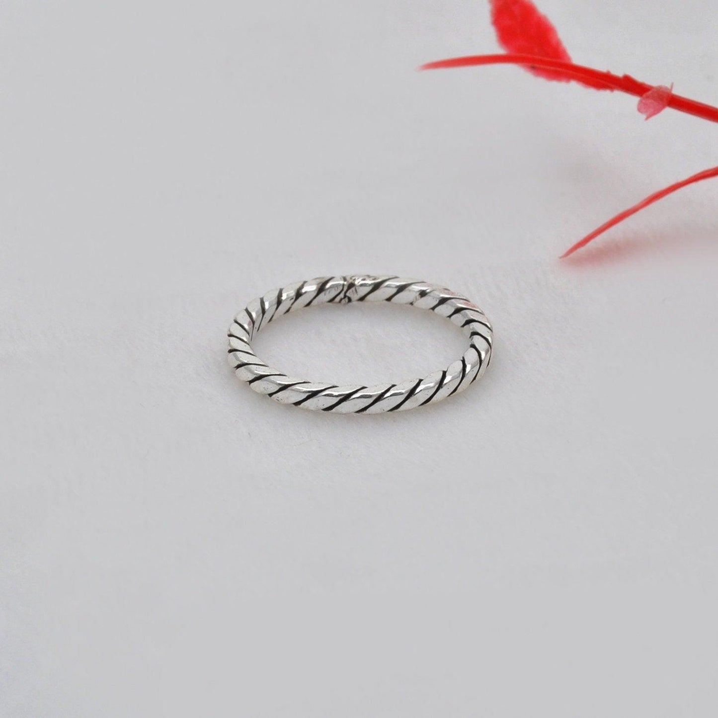 Sterling Silver Minimalist Band Ring Size 9.5 - Kanish