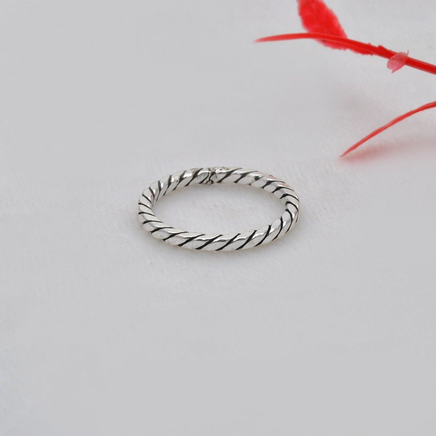 Sterling Silver Minimalist Band Ring Size 9.5 - Kanish