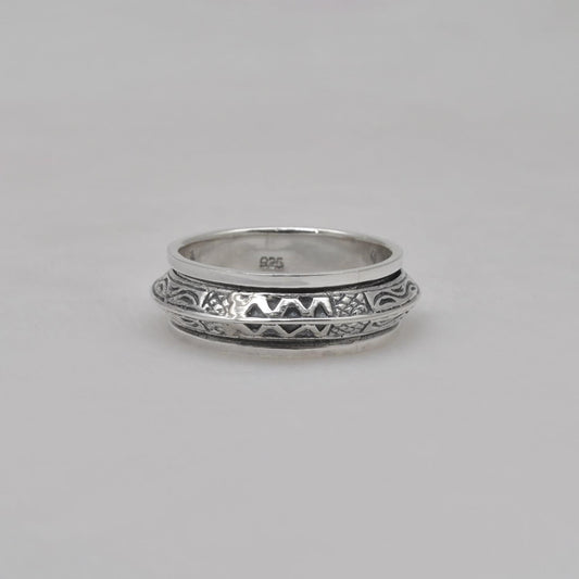 Vintage Navajo Sterling Silver Band Ring Size 11 - Kanish