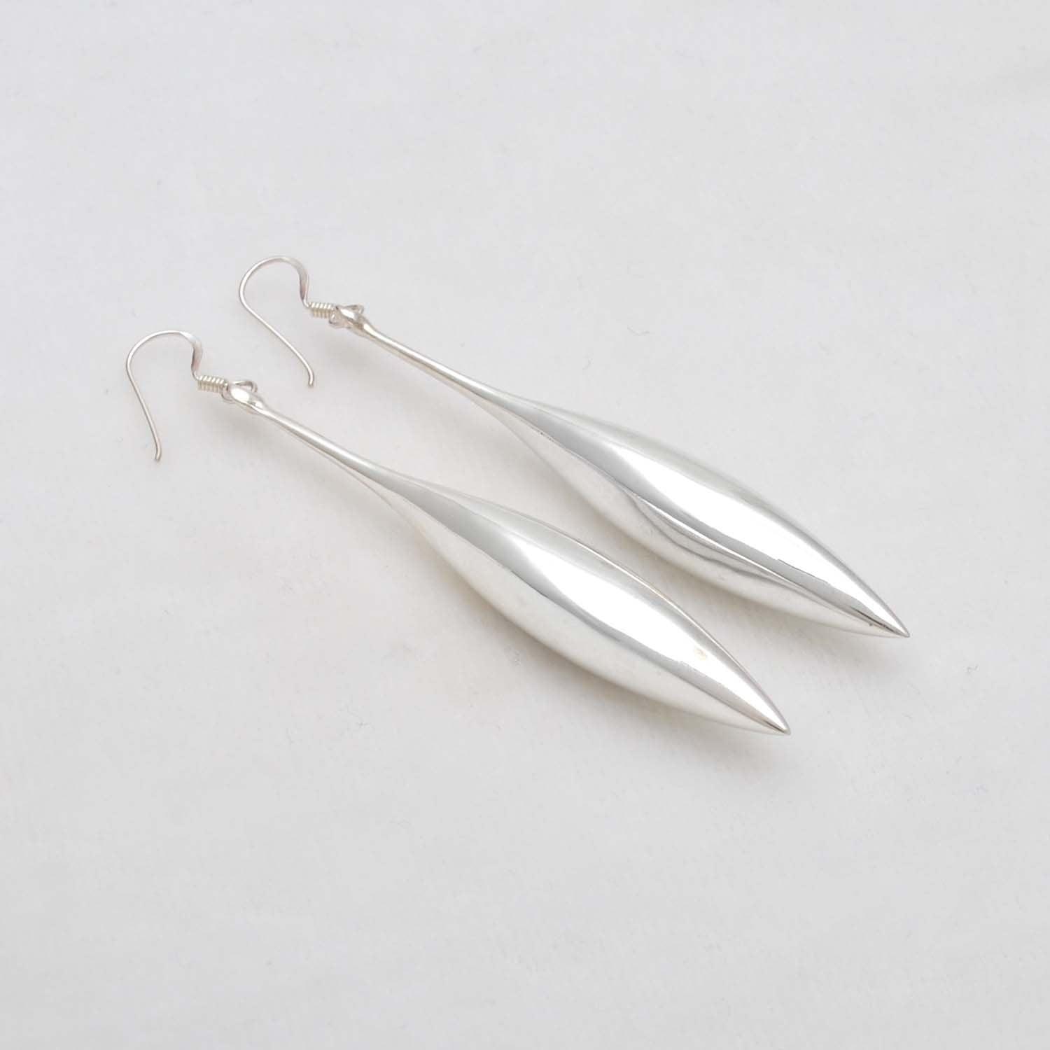Sterling Silver water drop dangle Chunky earrings Kanish