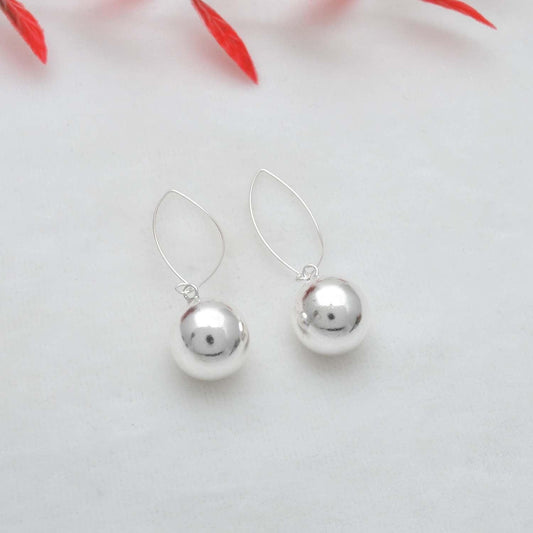 Minimalist Sterling Silver Ball Earrings - Kanish