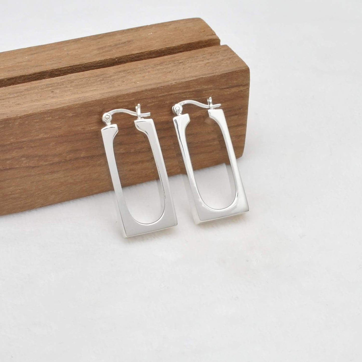 Chunky Silver Huggie Hoop Earring Kanish