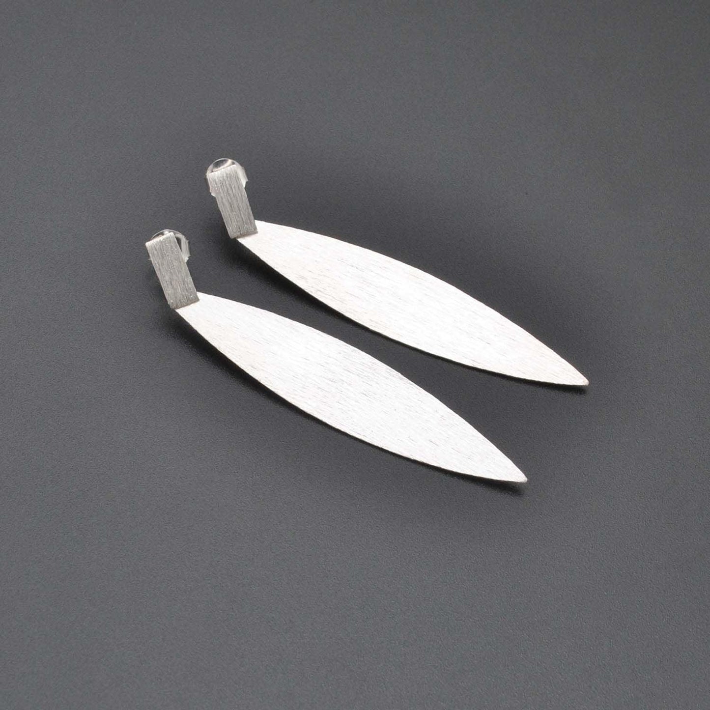 Silver Long Stud Earring Women Jewelry Kanish