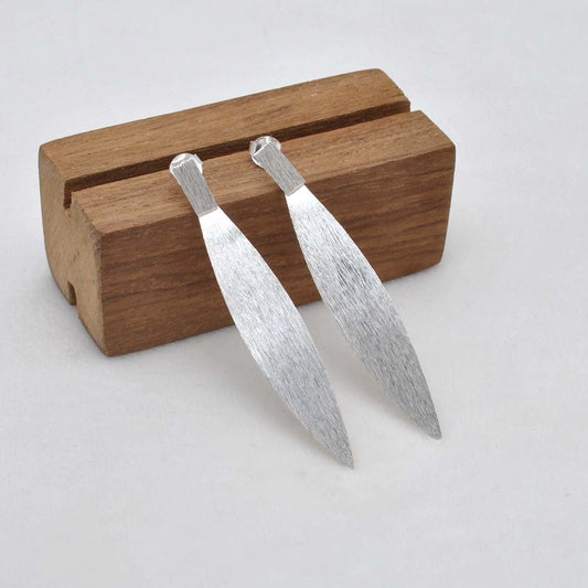 Silver Long Stud Earring Women Jewelry - Kanish
