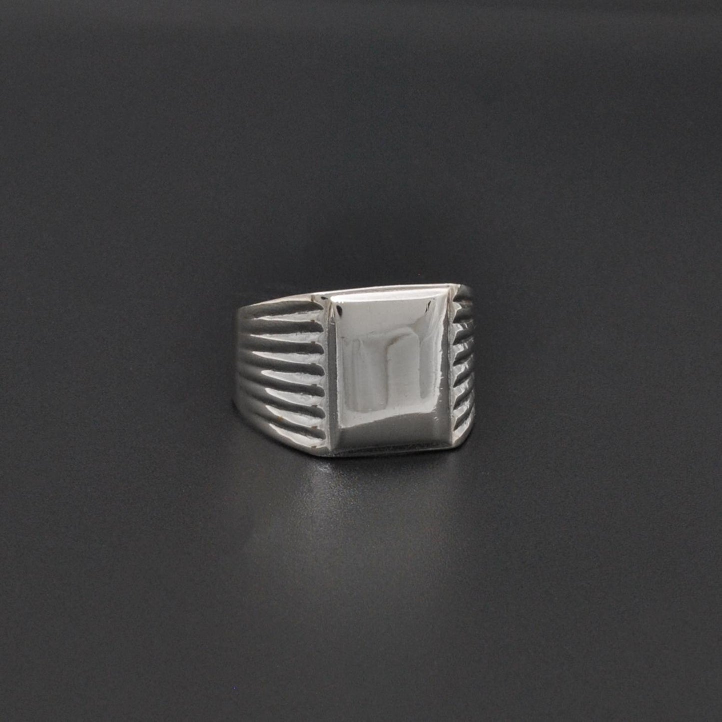 Square Signet Silver Mens Ring Size 11 - Kanish