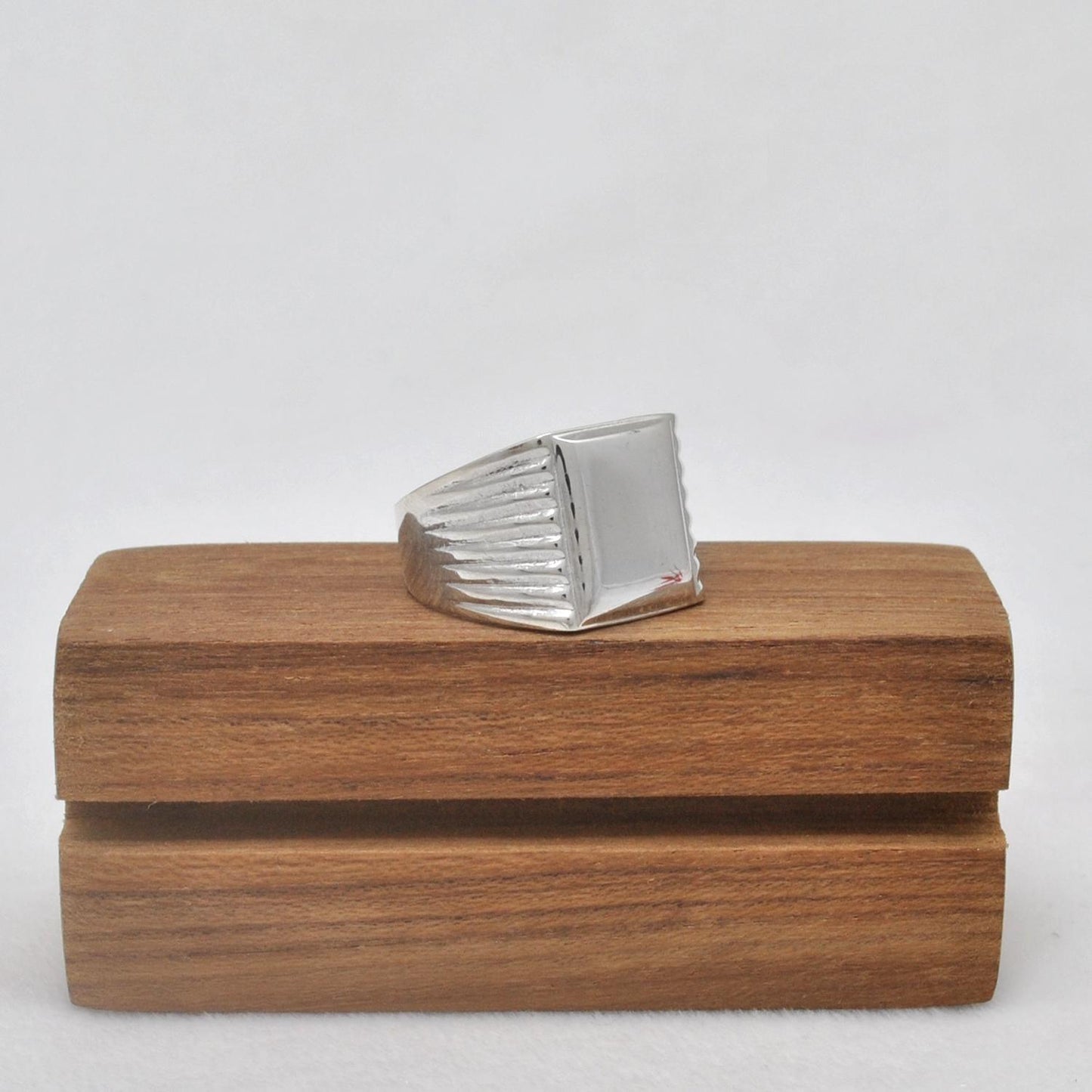 Square Signet Silver Mens Ring Size 11 Kanish