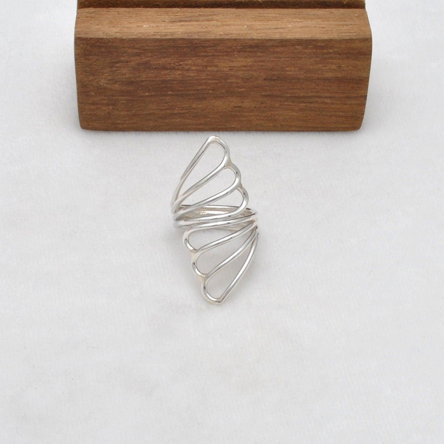 Bypass Silver Arthritis Ring Size 8 Kanish