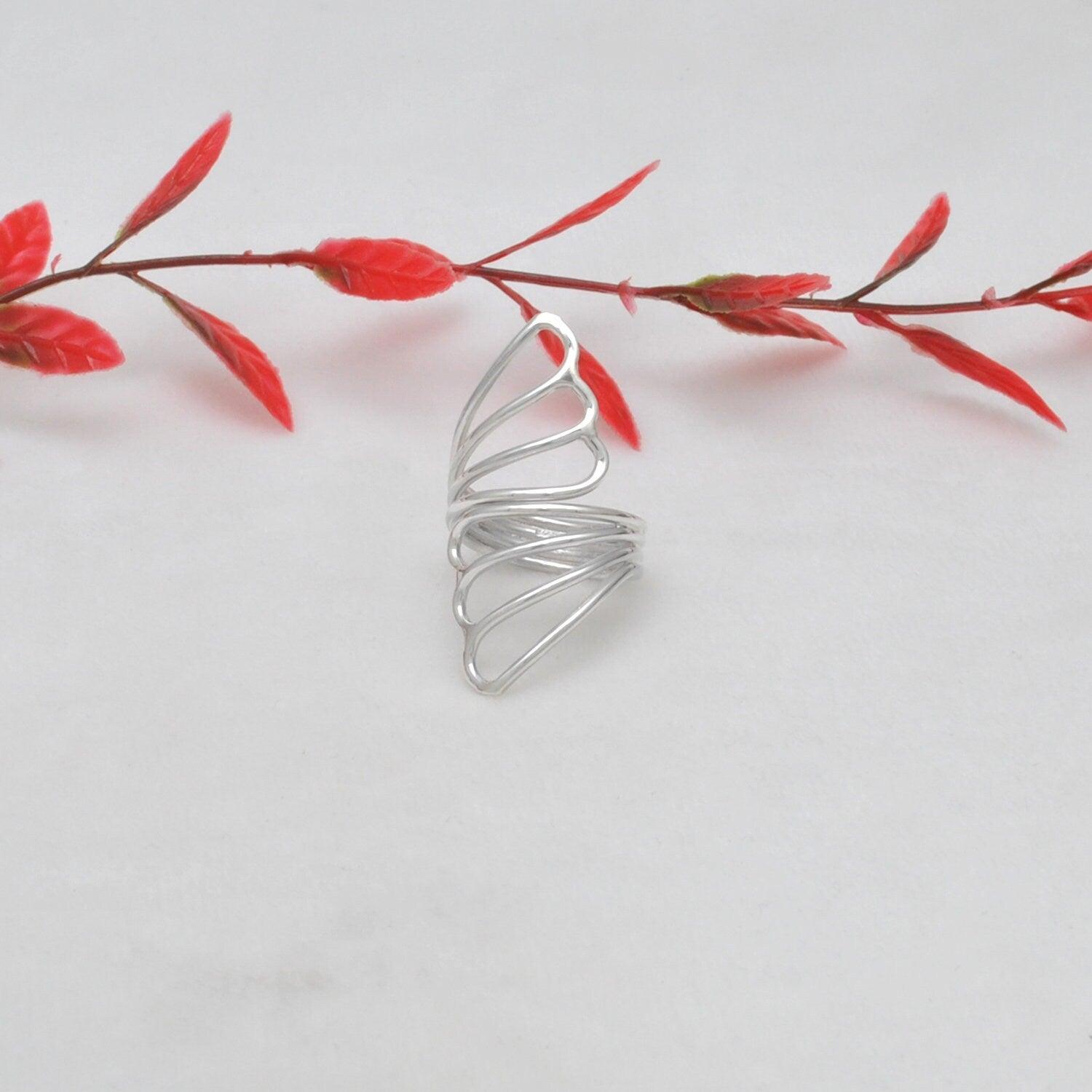 Bypass Silver Arthritis Ring Size 8 Kanish