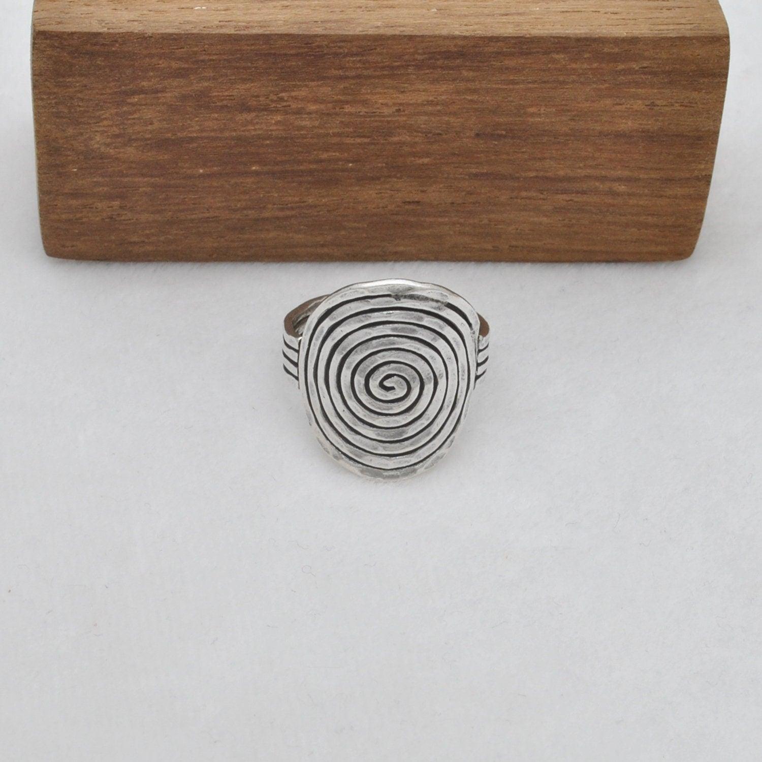 Chunky Sterling Silver Ring Size 10 Kanish