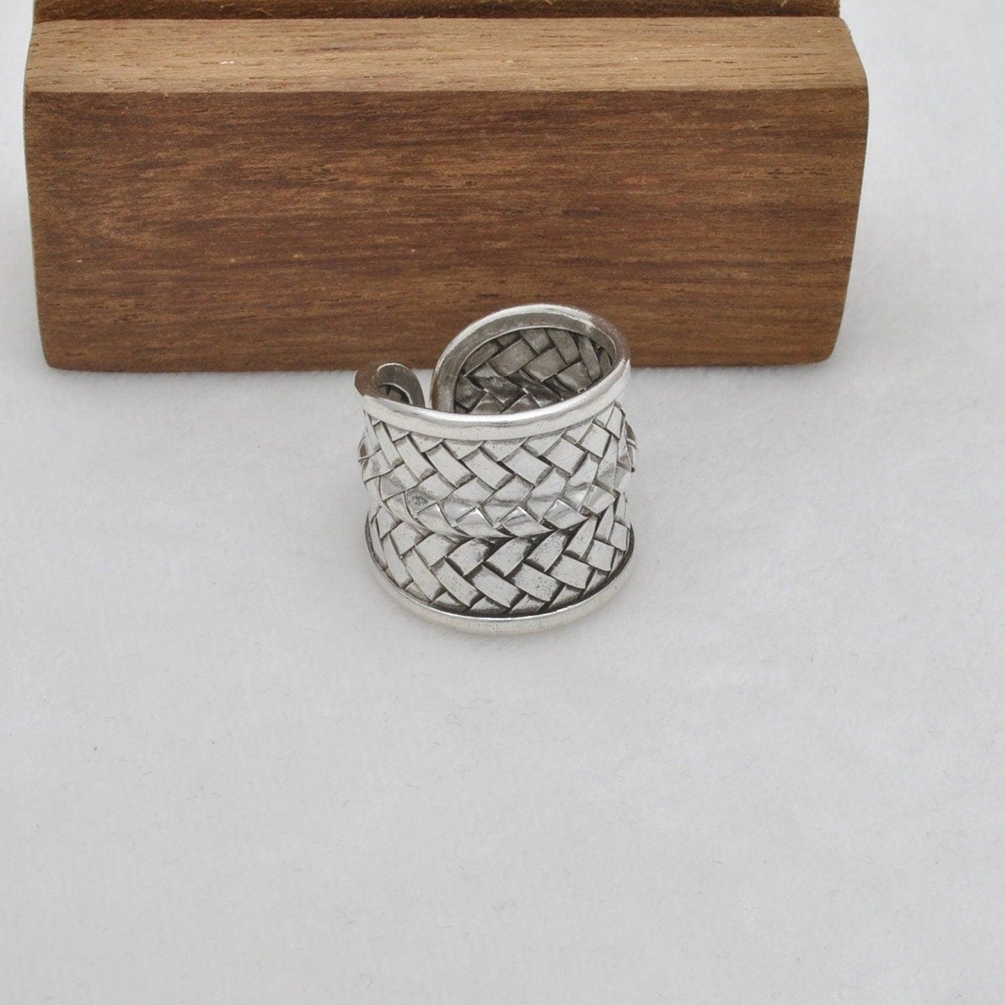 Sterling Silver Braided Ring Size 10 Weave Jewelry Kanish