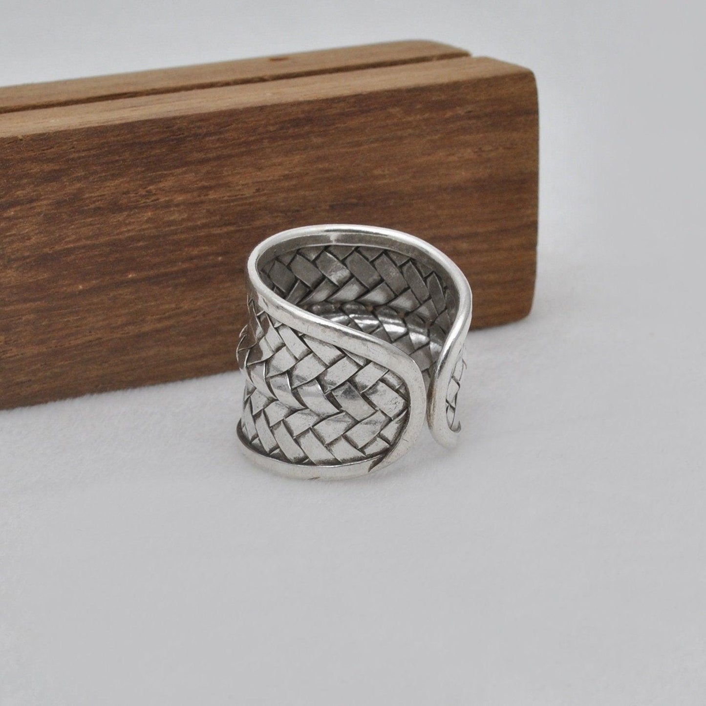 Sterling Silver Braided Ring Size 10 Weave Jewelry Kanish