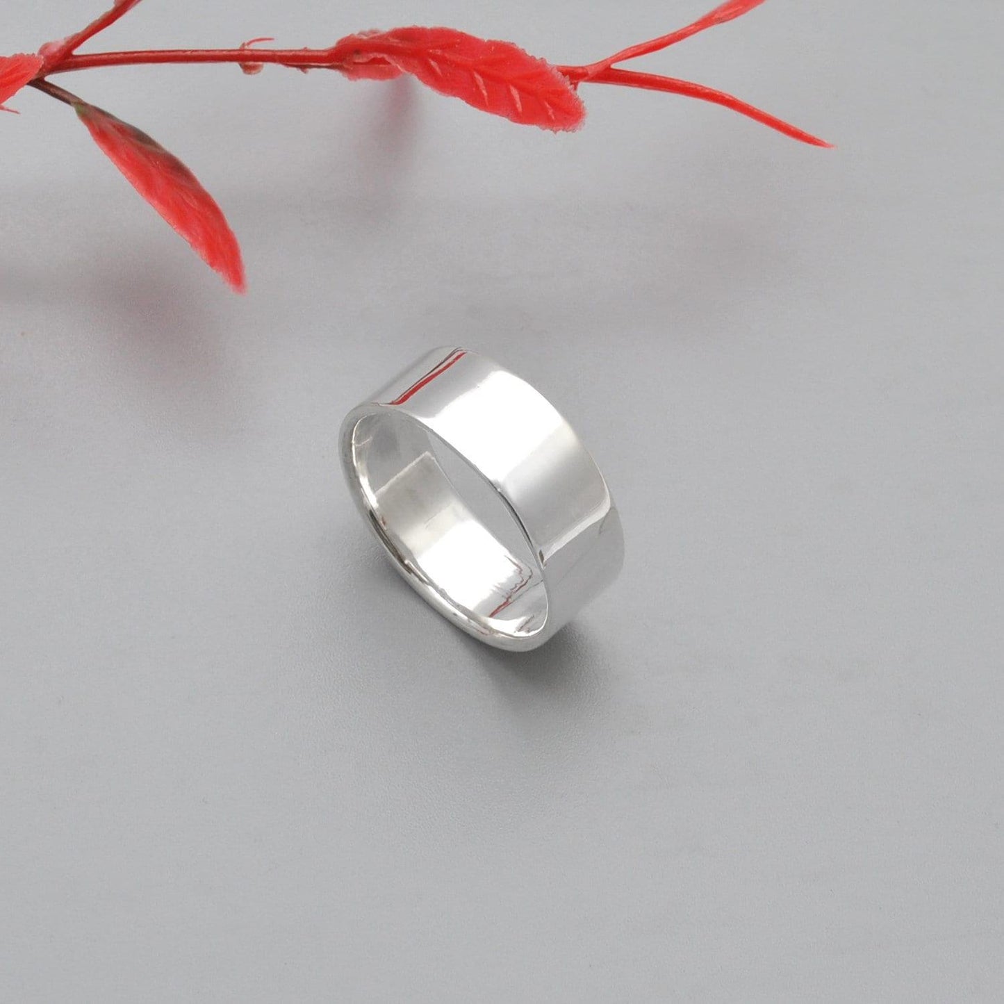 Plain Sterling Silver Band Ring Size 9 Kanish